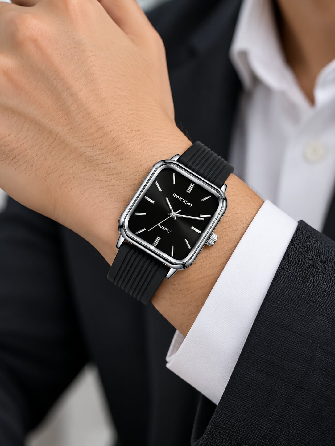 SANDA Men’s Square Quartz Watch