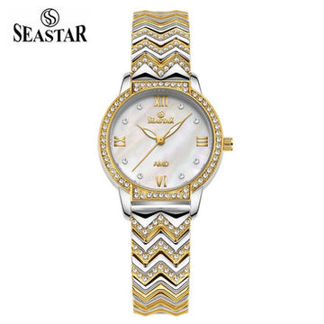 Seastar SS-2428L Zigzag Crystal Women’s Fancy Watch