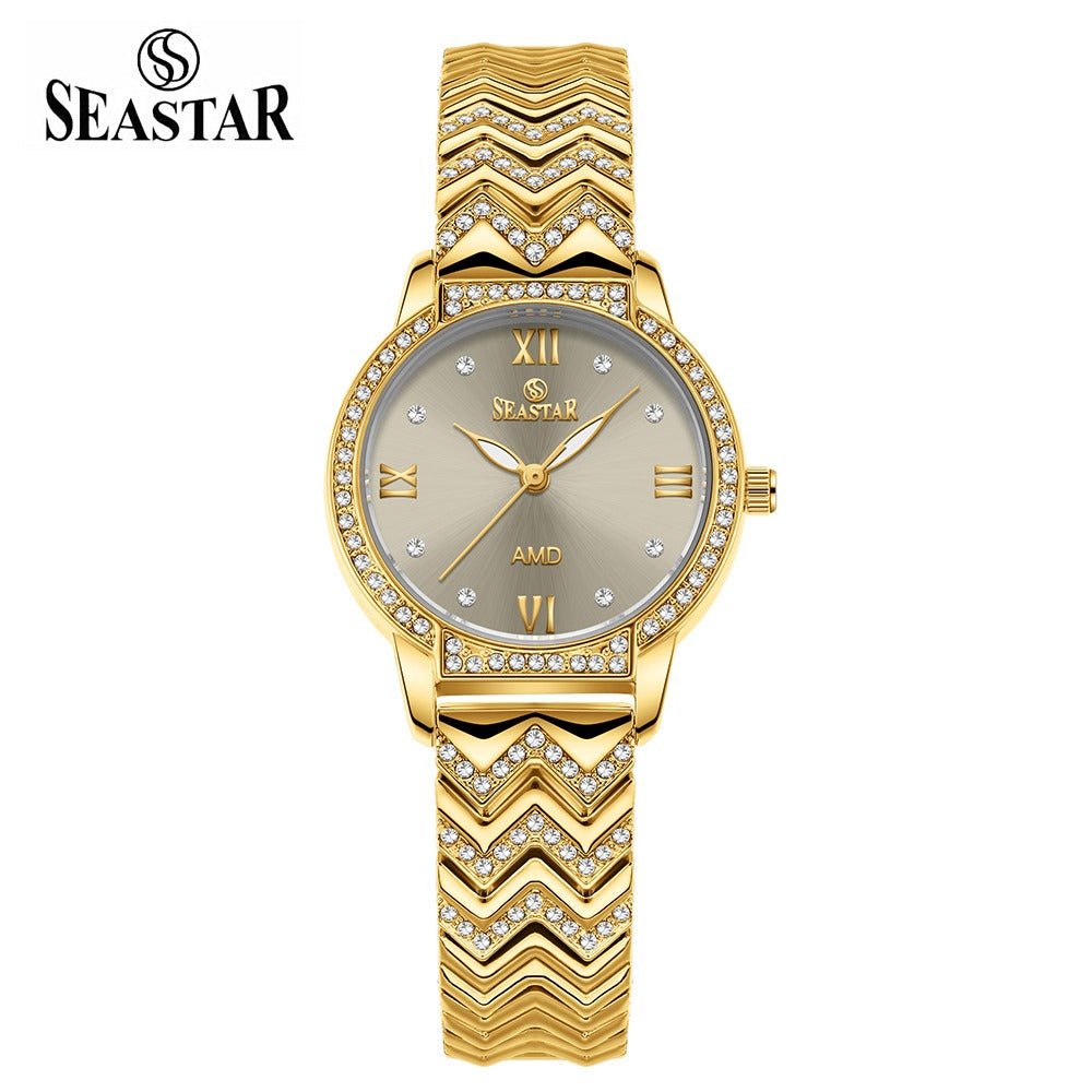 Seastar SS-2428L Zigzag Crystal Women’s Fancy Watch