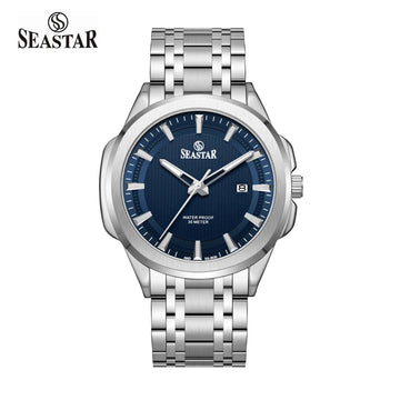 SS-2632M Men's Steel Textured Sunray Dial & Premium Chain